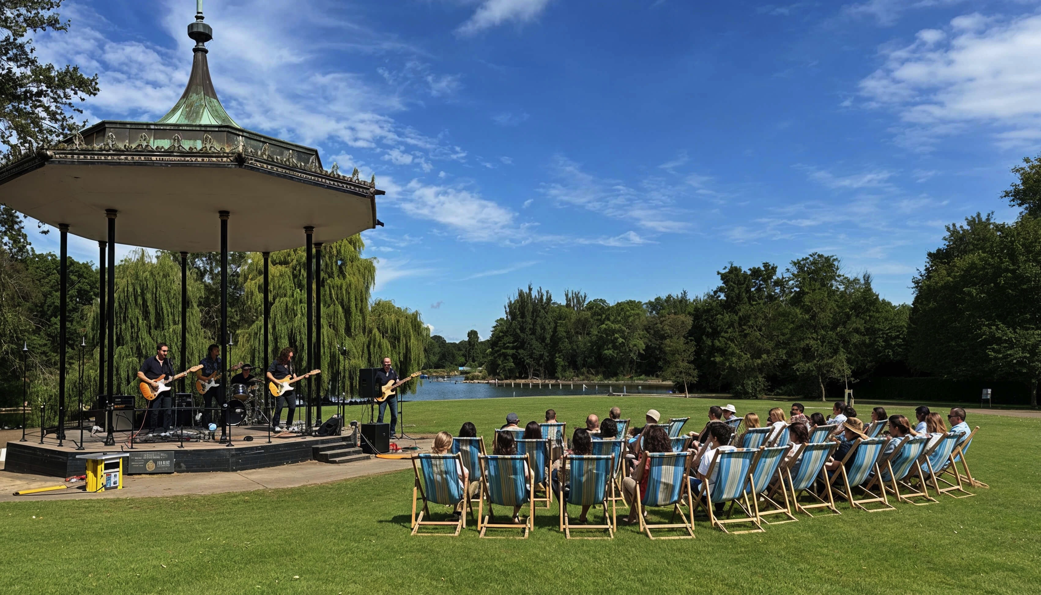 A pop up, retractable service unit by Pop Up Power Supplies providing on-demand access to power and water in the heart of Regents Park.